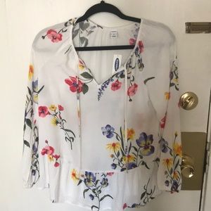 Floral peplum blouse